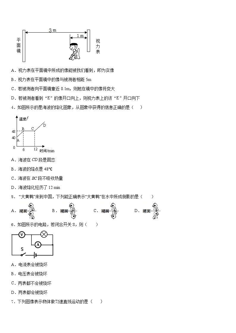 内蒙古自治区呼和浩特市2023-2024学年八上物理期末质量跟踪监视模拟试题含答案第2页