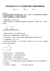 北京市东城区名校2023-2024学年物理八年级第一学期期末检测模拟试题含答案