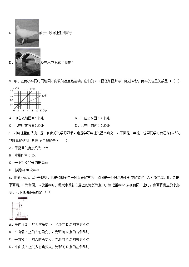 北京市楼梓庄中学2023-2024学年物理八上期末达标检测模拟试题含答案第2页