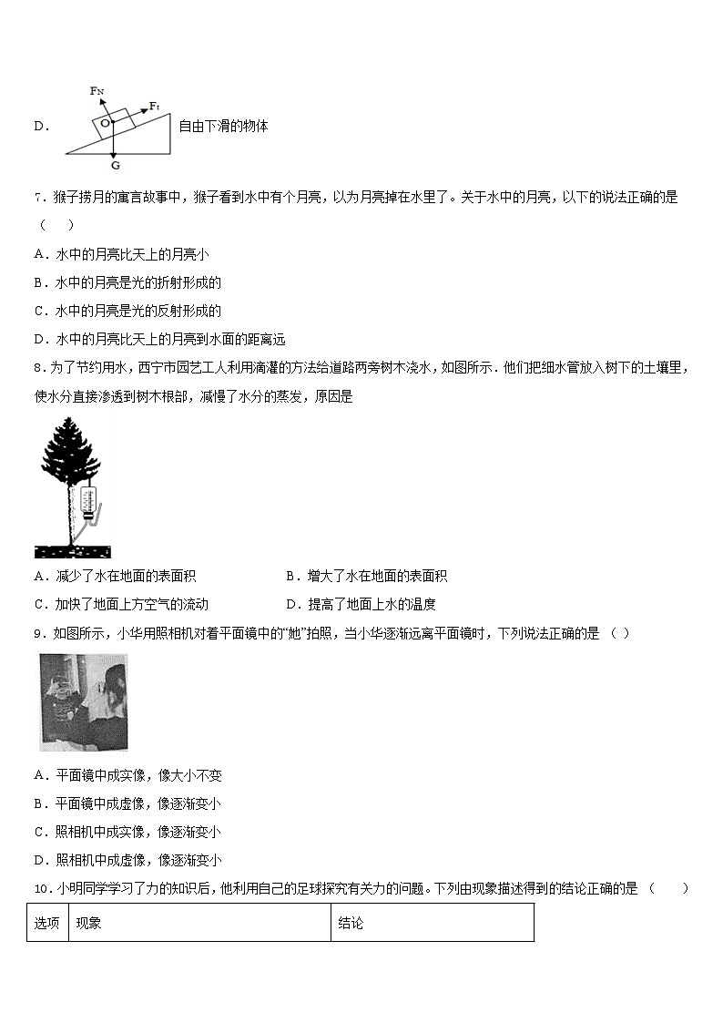 内蒙古鄂尔多斯附属学校2023-2024学年八上物理期末综合测试模拟试题含答案第3页