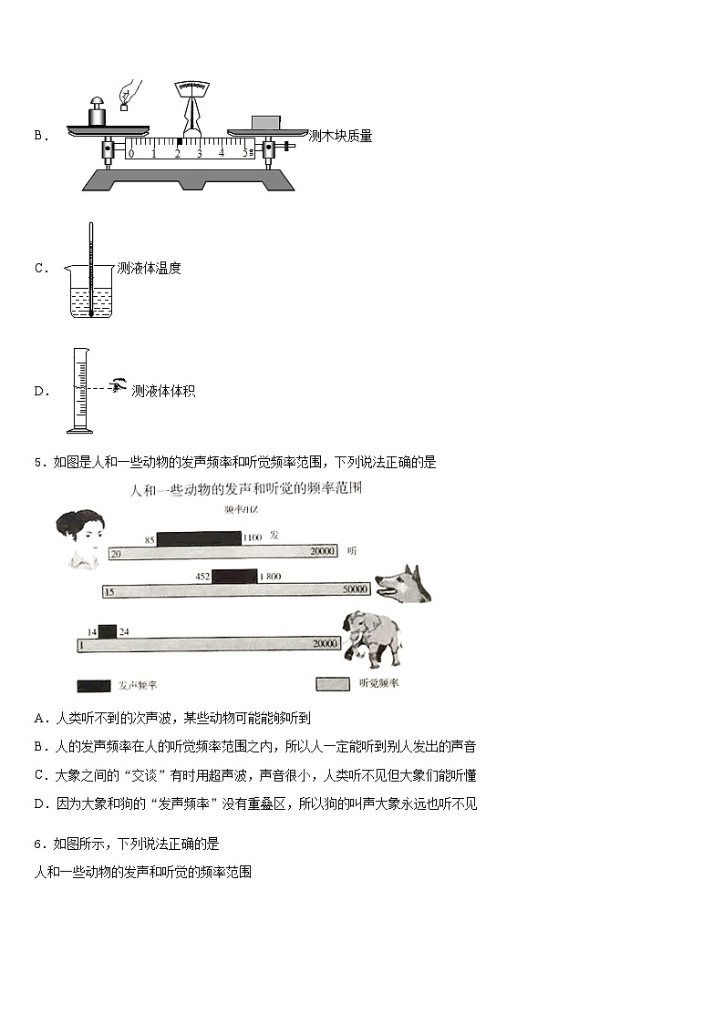 内蒙古赤峰市翁牛特旗2023-2024学年八上物理期末统考试题含答案第2页