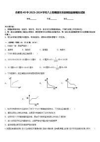 合肥市45中2023-2024学年八上物理期末质量跟踪监视模拟试题含答案