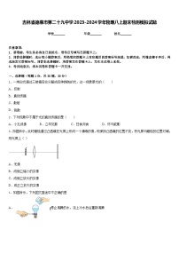 吉林省德惠市第二十九中学2023-2024学年物理八上期末检测模拟试题含答案