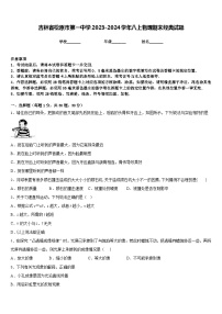 吉林省松原市第一中学2023-2024学年八上物理期末经典试题含答案