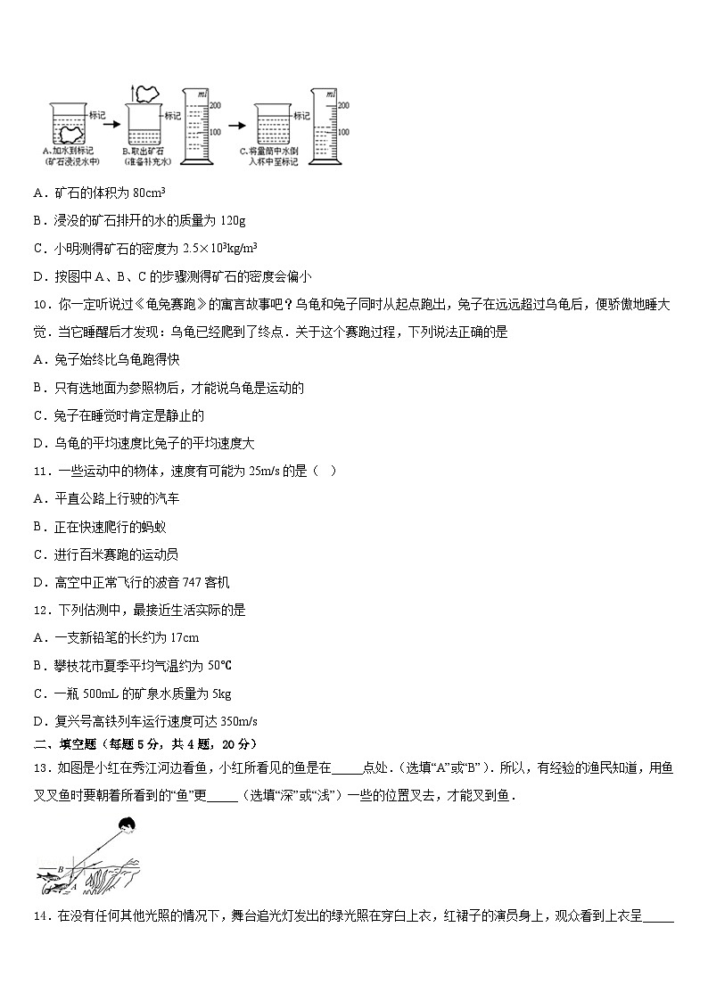 吉林省安图县联考2023-2024学年八上物理期末学业水平测试模拟试题含答案第3页