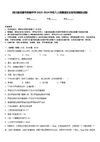 四川省成都市树德中学2023-2024学年八上物理期末达标检测模拟试题含答案