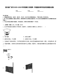 四川省广安市2023-2024学年物理八年级第一学期期末教学质量检测模拟试题含答案