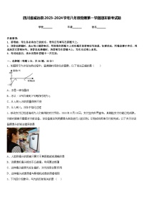 四川省威远县2023-2024学年八年级物理第一学期期末联考试题含答案