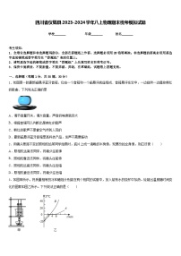 四川省仪陇县2023-2024学年八上物理期末统考模拟试题含答案