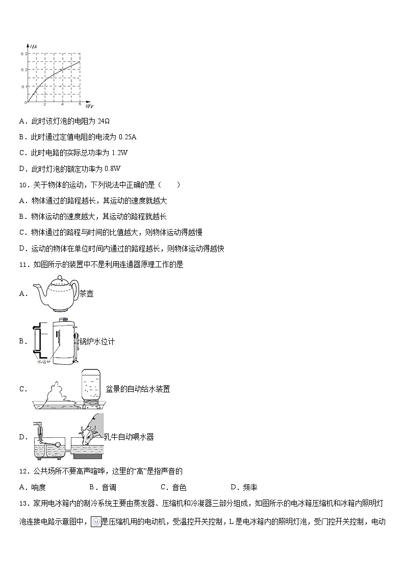 安徽省合肥市滨湖区寿春中学2023-2024学年八上物理期末调研试题含答案03