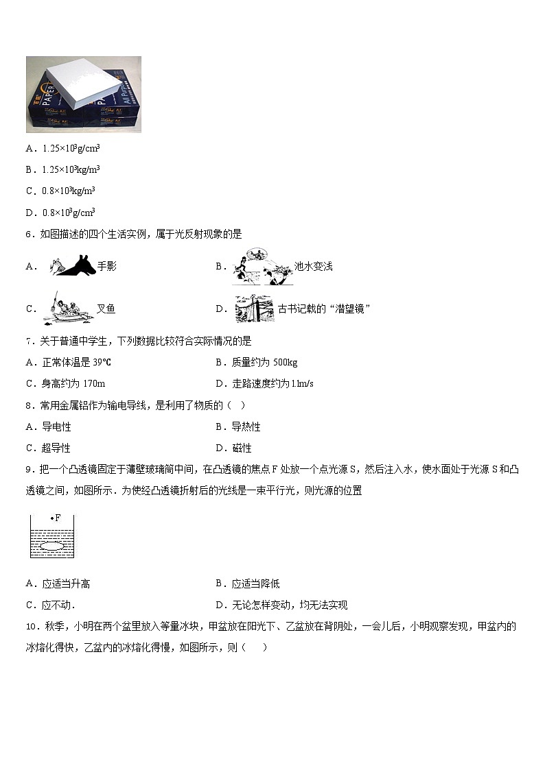 安徽省合肥市部分学校2023-2024学年八年级物理第一学期期末监测模拟试题含答案02