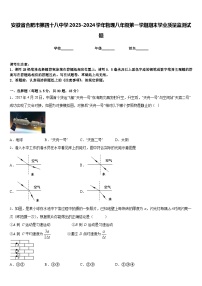 安徽省合肥市第四十八中学2023-2024学年物理八年级第一学期期末学业质量监测试题含答案