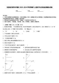 安徽省合肥市庐阳区2023-2024学年物理八上期末学业质量监测模拟试题含答案