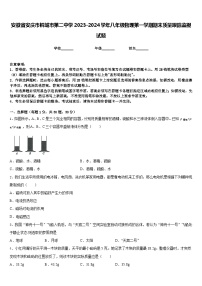 安徽省安庆市桐城市第二中学2023-2024学年八年级物理第一学期期末质量跟踪监视试题含答案