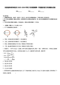 安徽省滁州市明光市2023-2024学年八年级物理第一学期期末复习检测模拟试题含答案