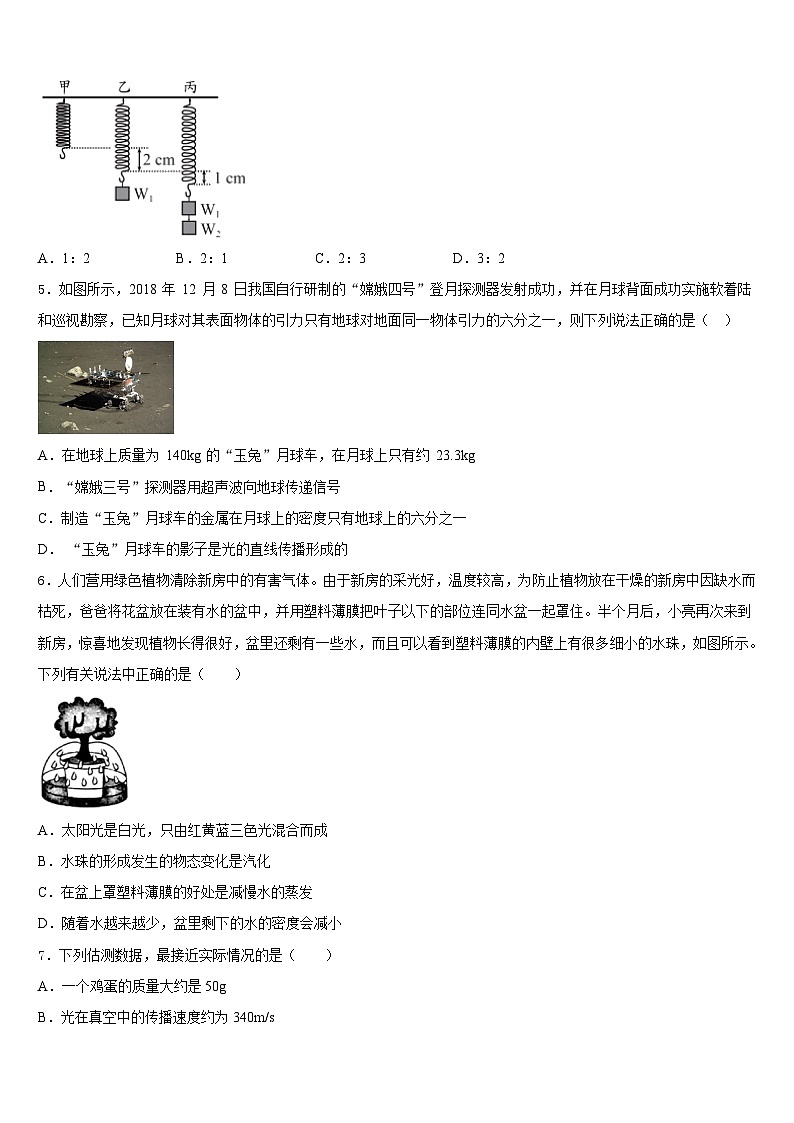 安徽省芜湖市2023-2024学年八上物理期末综合测试试题含答案02