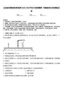 山东省东营垦利区四校联考2023-2024学年八年级物理第一学期期末复习检测模拟试题含答案