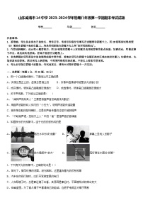 山东威海市14中学2023-2024学年物理八年级第一学期期末考试试题含答案