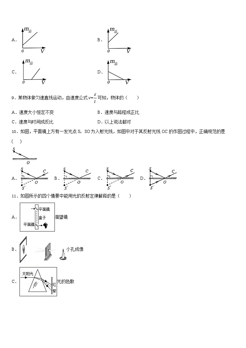 山东省利津县2023-2024学年物理八上期末经典试题含答案第3页