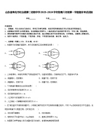 山东省寿光市纪台镇第二初级中学2023-2024学年物理八年级第一学期期末考试试题含答案