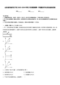 山东省济南市历下区2023-2024学年八年级物理第一学期期末学业质量监测试题含答案