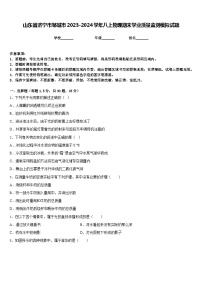 山东省济宁市邹城市2023-2024学年八上物理期末学业质量监测模拟试题含答案