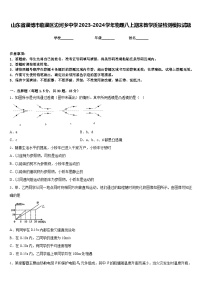 山东省淄博市临淄区边河乡中学2023-2024学年物理八上期末教学质量检测模拟试题含答案