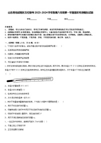 山东青岛城阳区五校联考2023-2024学年物理八年级第一学期期末检测模拟试题含答案