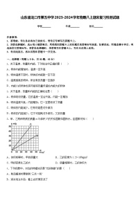 山东省龙口市第五中学2023-2024学年物理八上期末复习检测试题含答案