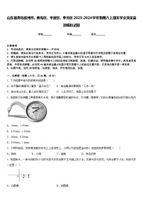 山东省青岛胶州市、黄岛区、平度区、李沧区2023-2024学年物理八上期末学业质量监测模拟试题含答案