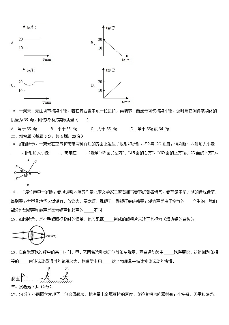 山东省青岛市青岛大附属中学2023-2024学年物理八年级第一学期期末经典试题含答案03