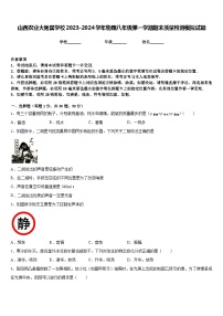 山西农业大附属学校2023-2024学年物理八年级第一学期期末质量检测模拟试题含答案