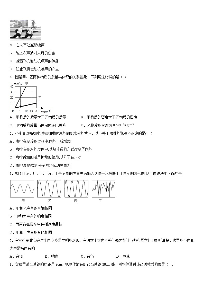 山东省邹平县实验中学2023-2024学年物理八年级第一学期期末联考试题含答案02