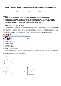 山西省（晋城地区）2023-2024学年物理八年级第一学期期末复习检测模拟试题含答案