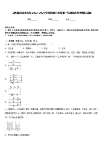 山西省运城市名校2023-2024学年物理八年级第一学期期末统考模拟试题含答案