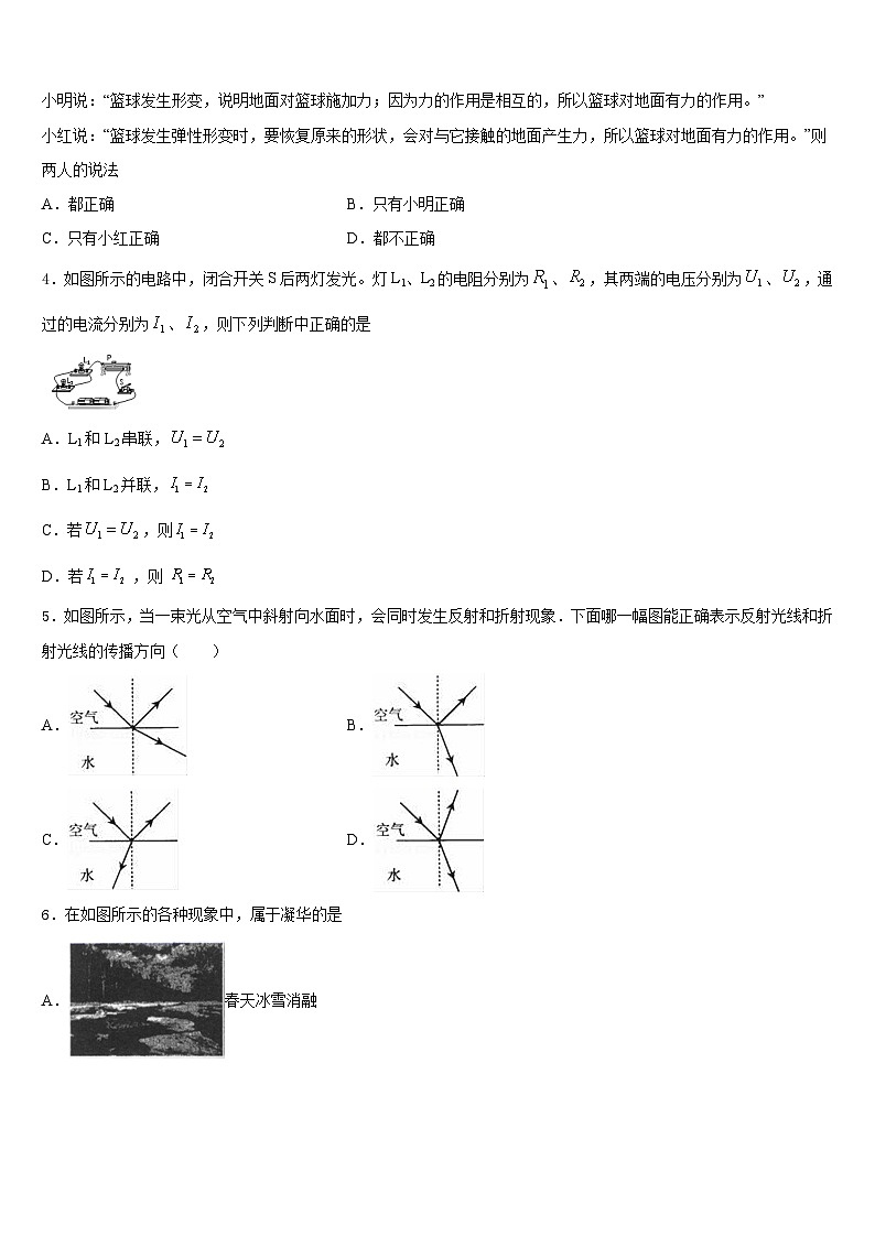 广东省佛山市顺德区碧桂园学校2023-2024学年八上物理期末检测模拟试题含答案02