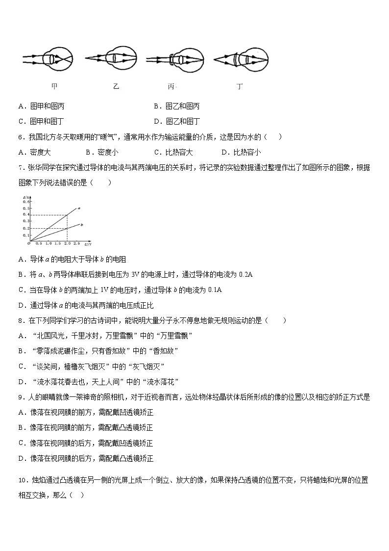 广东省广州市海珠区中学山大附属中学2023-2024学年物理八年级第一学期期末检测试题含答案第2页