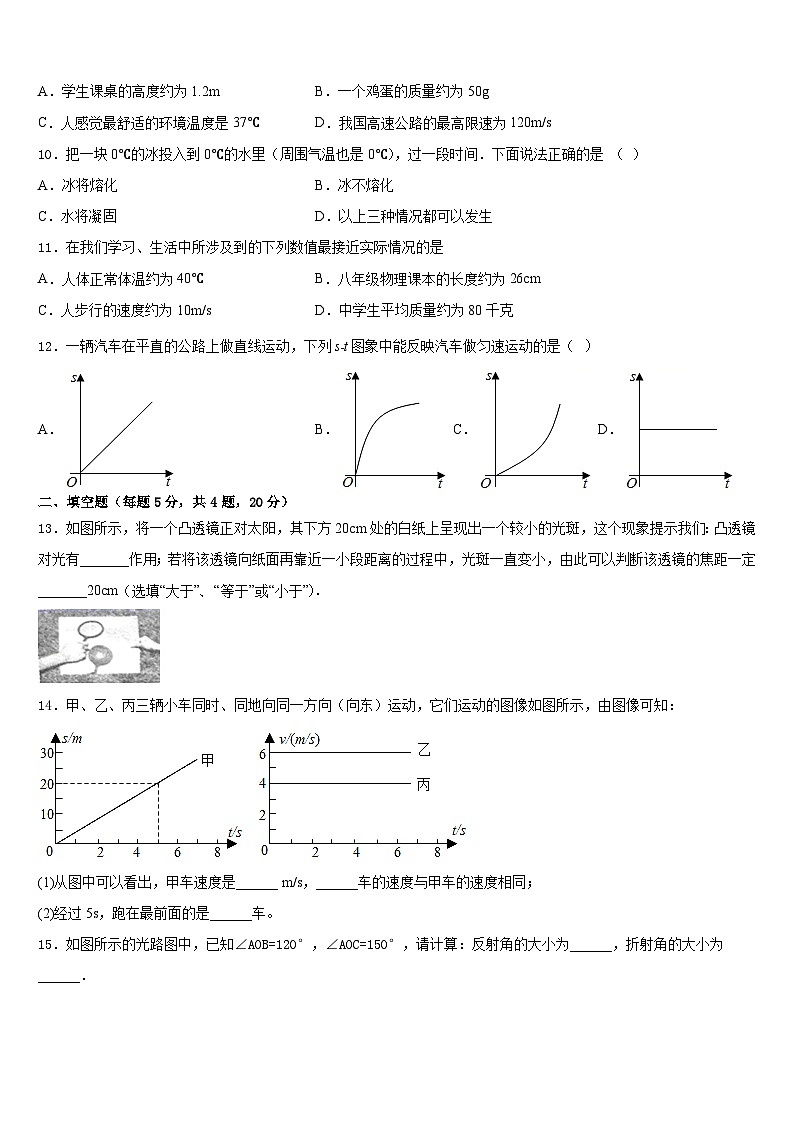 广东省揭阳市实验中学2023-2024学年八上物理期末综合测试模拟试题含答案第3页
