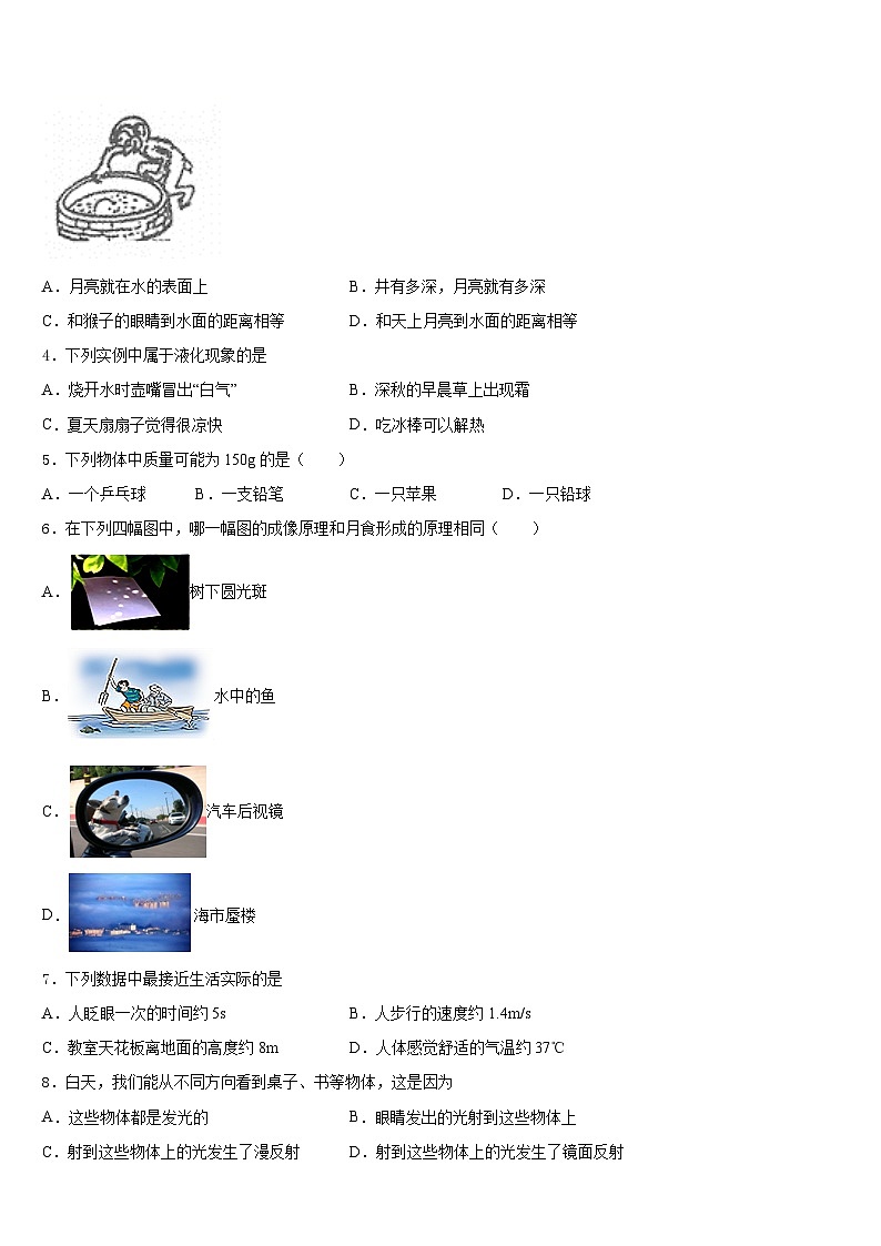 广东省梅州市五华县2023-2024学年八上物理期末考试试题含答案02