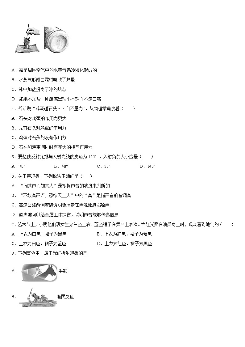 广东省深圳南山区五校联考2023-2024学年八上物理期末达标检测模拟试题含答案第2页