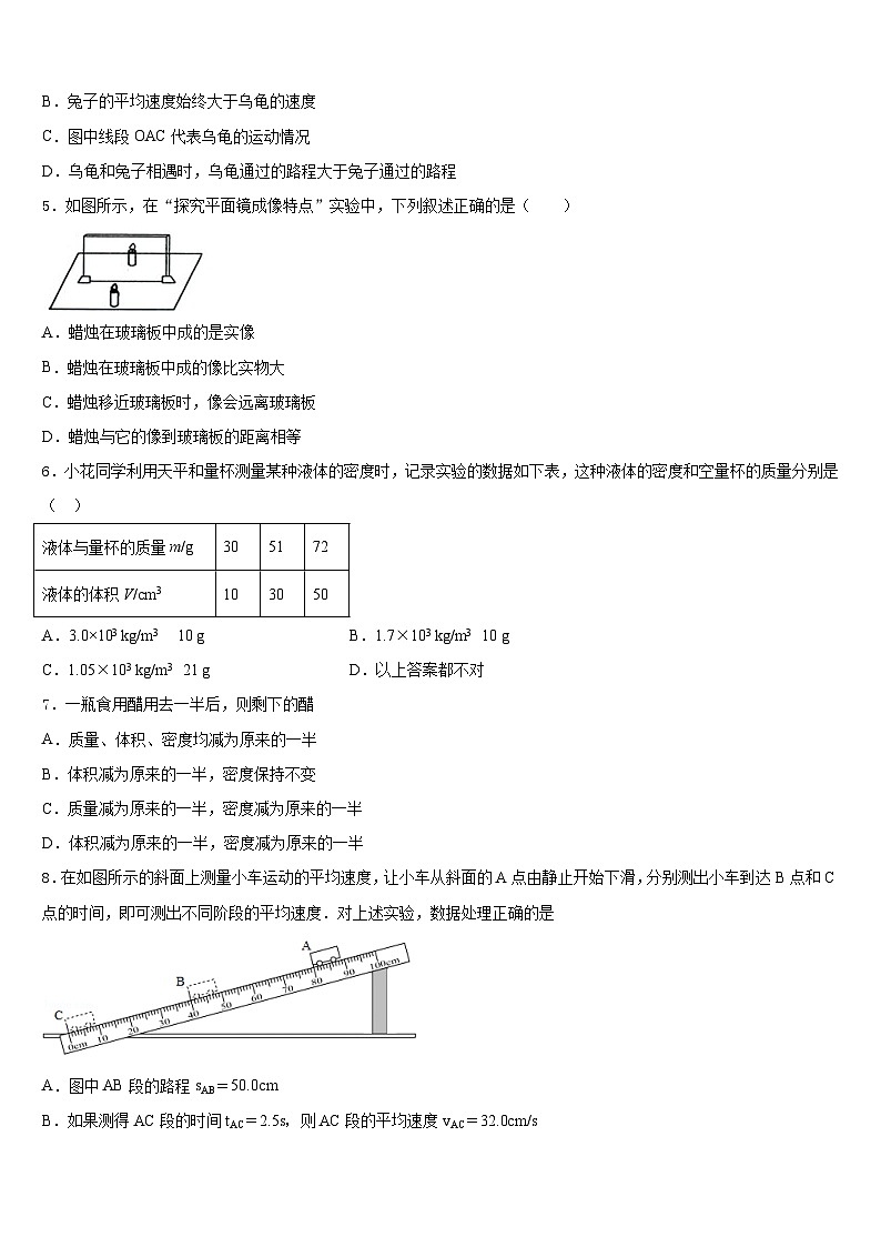 广东省深圳南山区五校联考2023-2024学年八年级物理第一学期期末达标检测试题含答案02