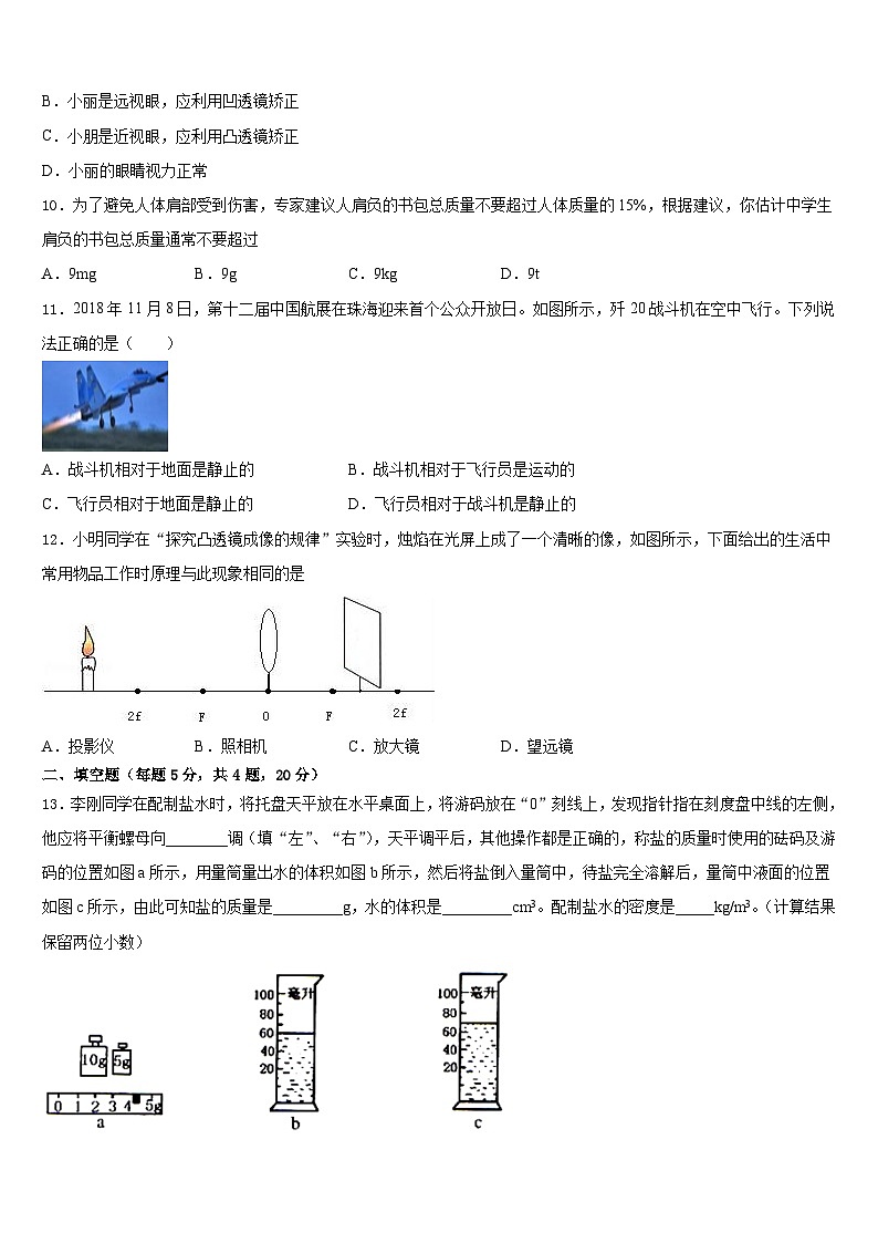 广东省深圳市海韵中学2023-2024学年八年级物理第一学期期末联考试题含答案03