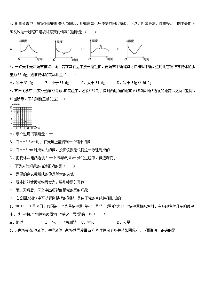 广东省执信中学2023-2024学年物理八上期末检测模拟试题含答案第2页
