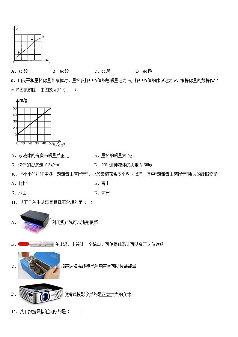 广东省阳江市阳东区2023-2024学年物理八上期末质量跟踪监视试题含答案第3页