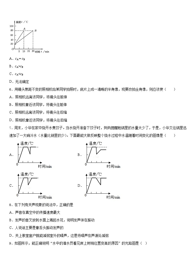广东省湛江二十七中学2023-2024学年物理八上期末质量检测模拟试题含答案第2页
