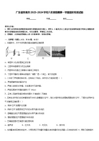 广东省珠海市2023-2024学年八年级物理第一学期期末检测试题含答案