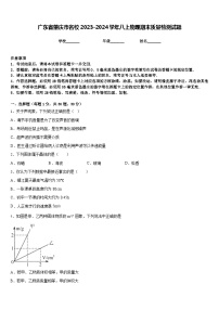 广东省肇庆市名校2023-2024学年八上物理期末质量检测试题含答案