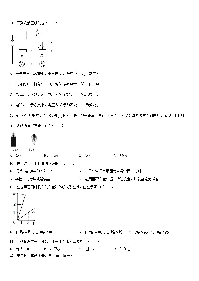 广西南宁市新民中学2023-2024学年八上物理期末联考试题含答案第3页
