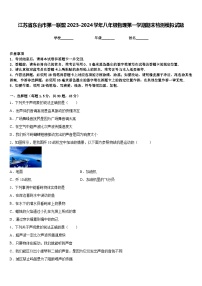 江苏省东台市第一联盟2023-2024学年八年级物理第一学期期末检测模拟试题含答案