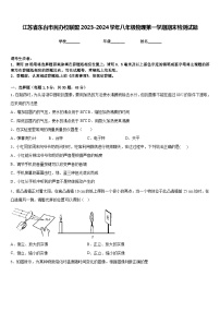 江苏省东台市民办校联盟2023-2024学年八年级物理第一学期期末检测试题含答案